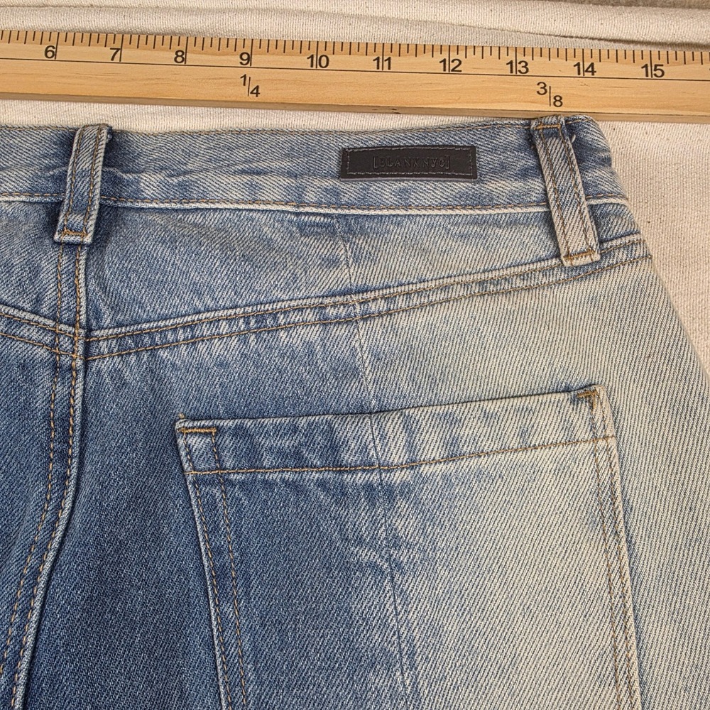 BLANKNYC The Bleecker Multi Tone Blue Colorblock Straight Leg Jean Size 27 - Picture 6 of 8